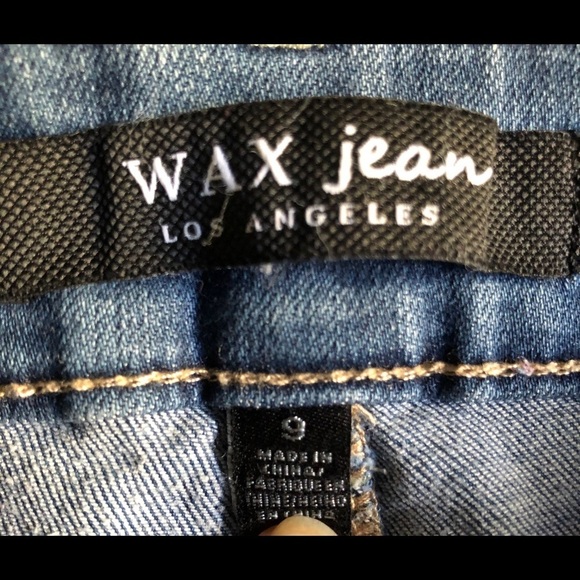 🎄 Wax jeans medium wash size 9 skinny  distressed - Picture 12 of 14